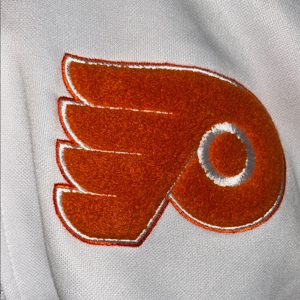 NHL Philadelphia Flyers rare White and Orange Jacket ( most are black) size lg - Picture 2 of 12